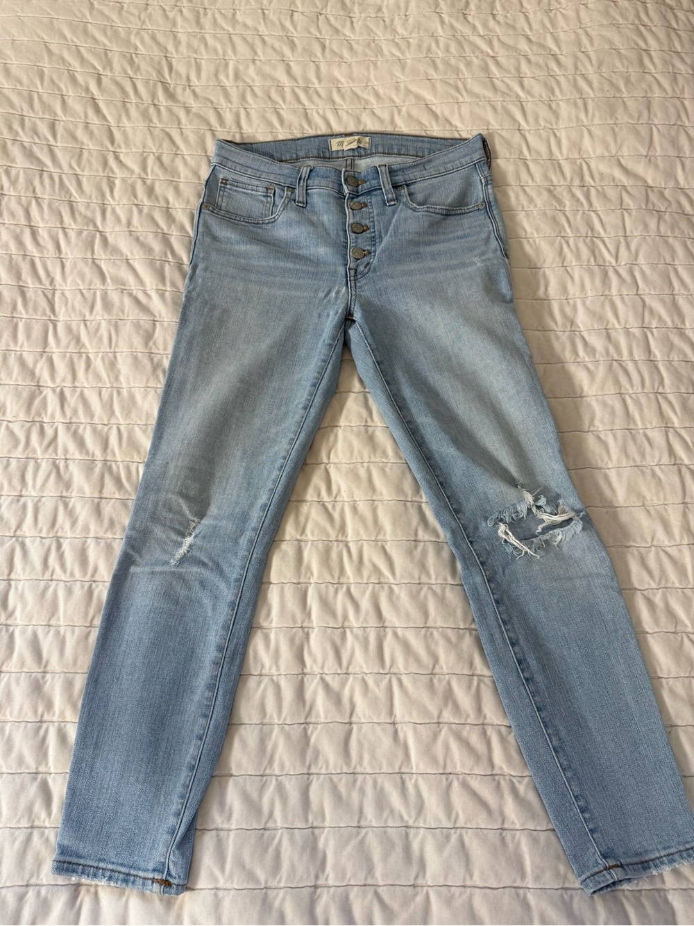 Madewell Women’s 9” High-Rise Light Wash Skinny Jeans - Size 27 - Picture 2 of 9